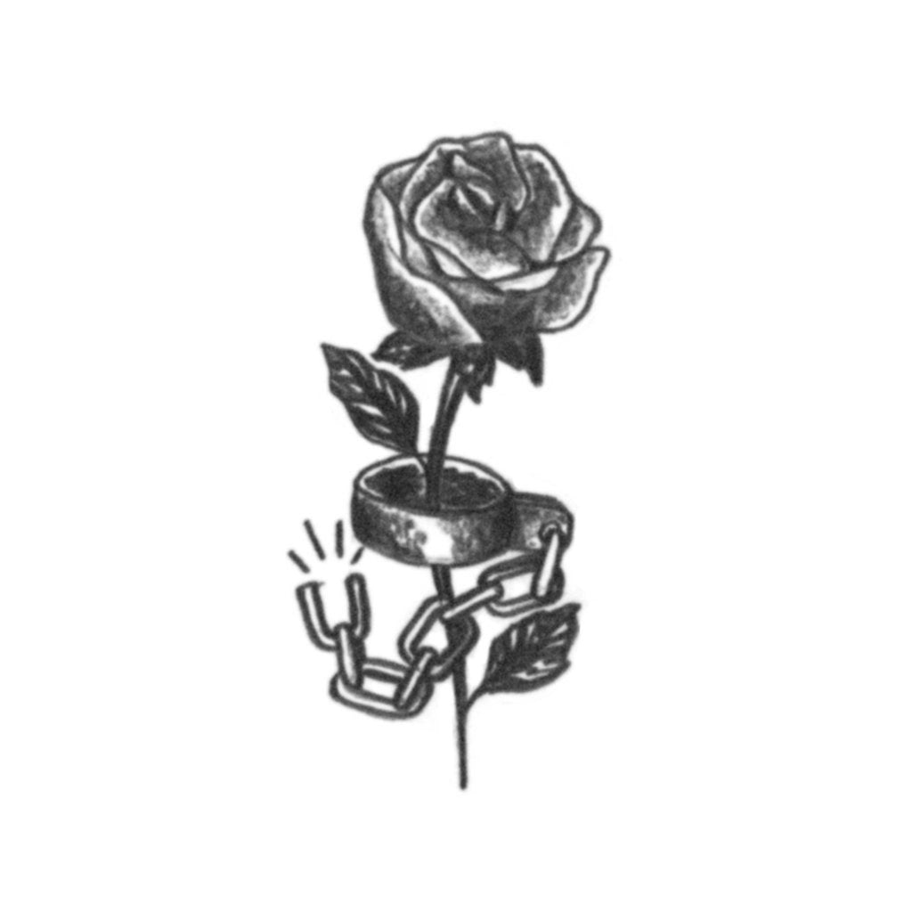 Prison Rose Chains Tattoo
