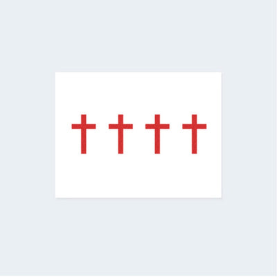 Red Cross Tattoo (Set of 4)