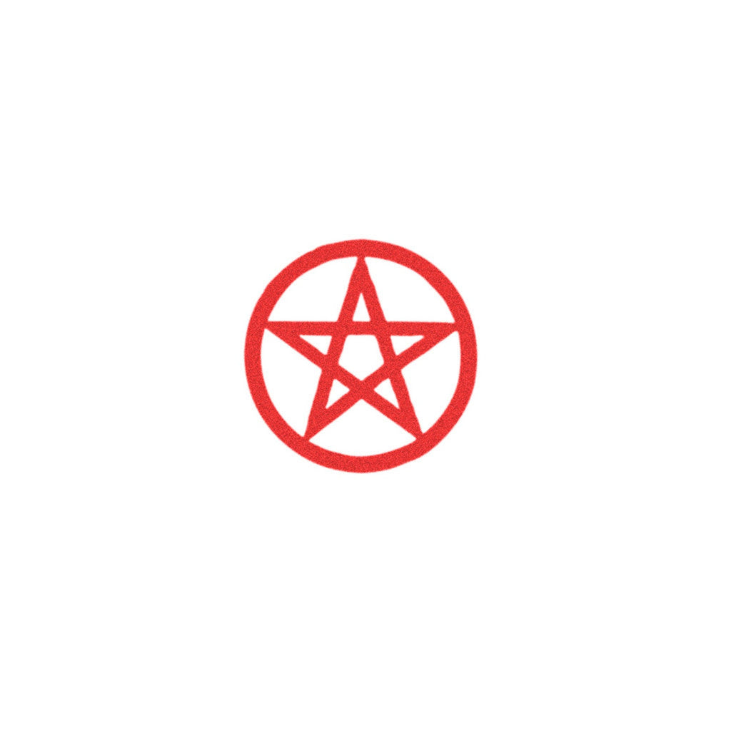 Red Pentagram Tattoo (Set of 2)