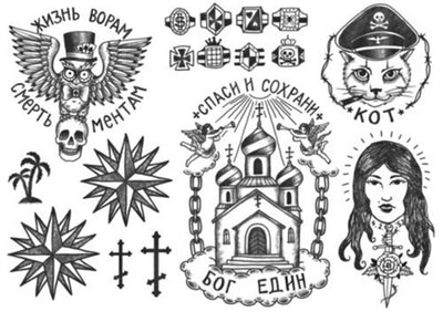 Thief in Law Set Russian Prison Tattoos