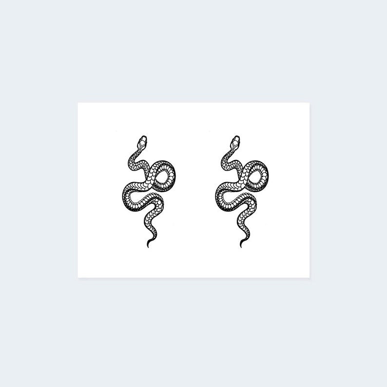 Small Snake Tattoo (Set of 2)