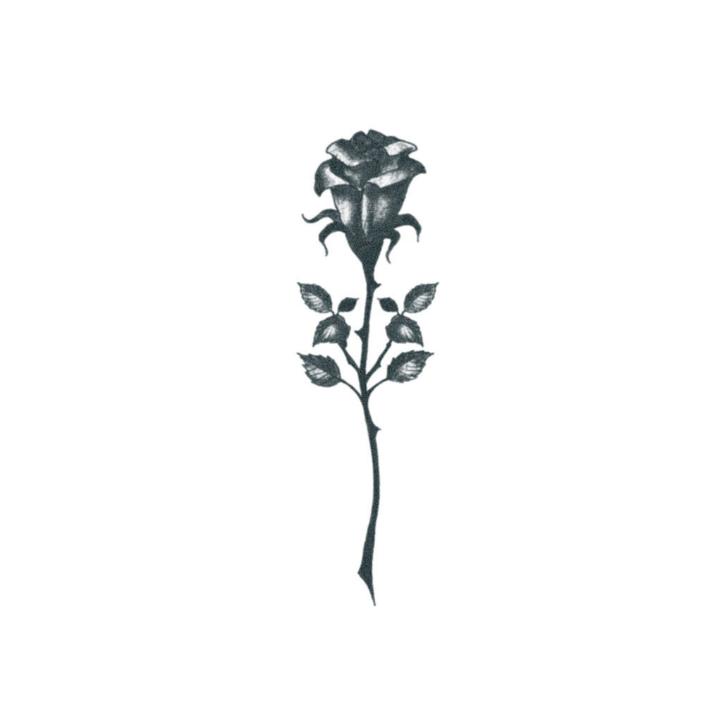 Trad Black Rose Tattoo