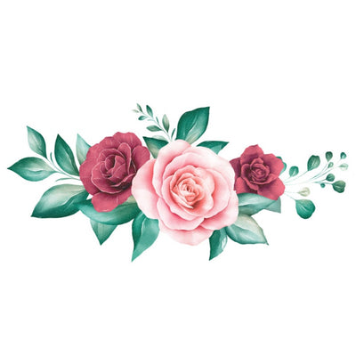 Colorful Watercolor Roses Tattoo