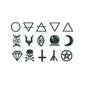 Wicca Knuckles Tattoo Set