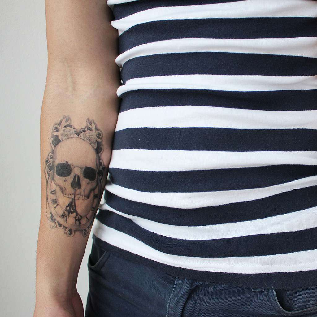 time is up temporary tattoo