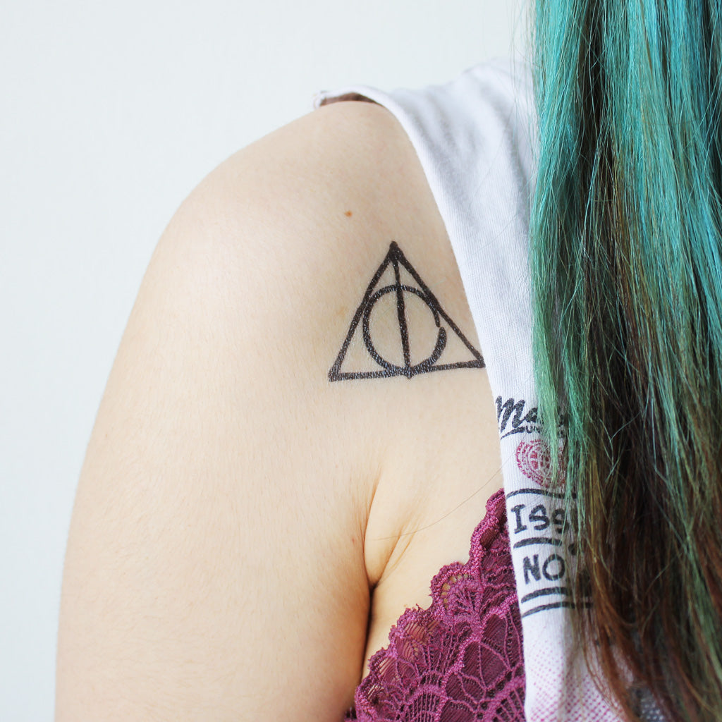deathly hallows temporary tattoo