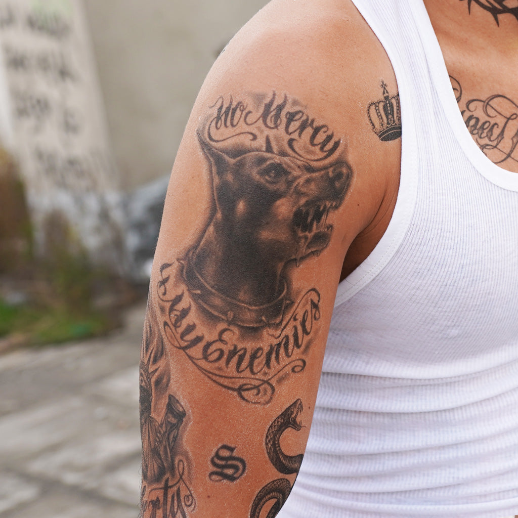 doberman cholo tattoo