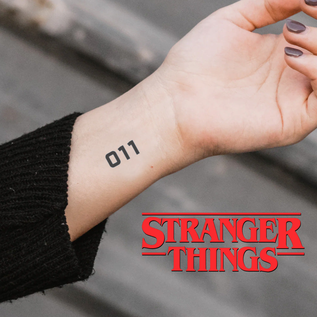 Stranger Things Eleven Temporary Tattoo Set (2 tattoos) TattooIcon