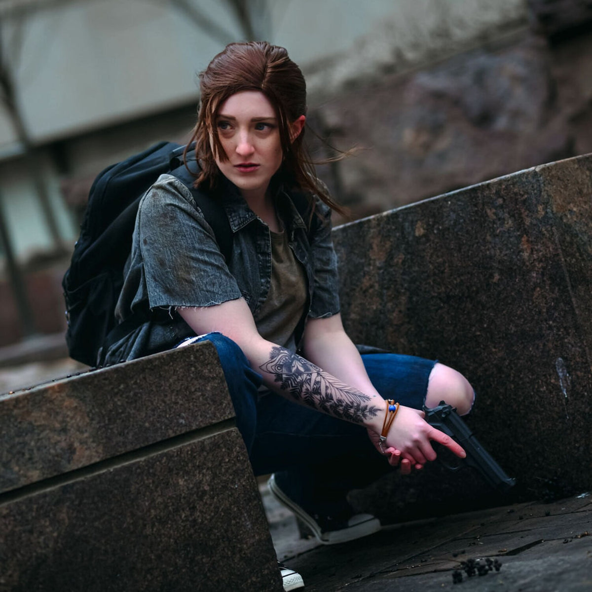 Body Art Cosplay The Last of Us Part II Ellie Fake Tattoo