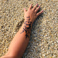 black dark peony temporary tattoo