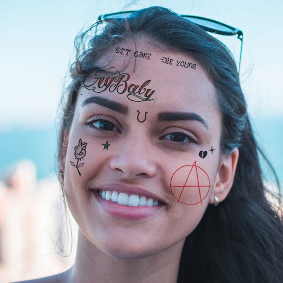 Lil Peep Face Tattoo Set