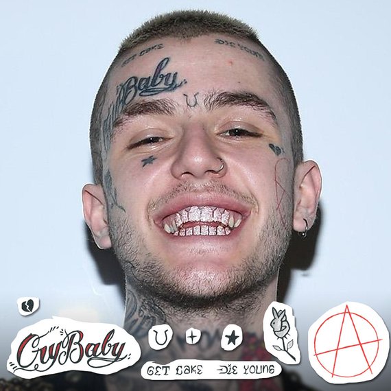 Lil Peep Face Tattoo Set
