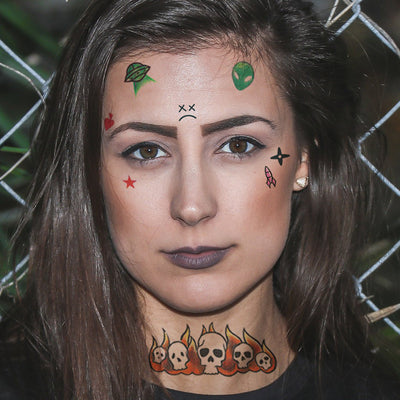 Lil Pump Face Temporary Tattoo Set