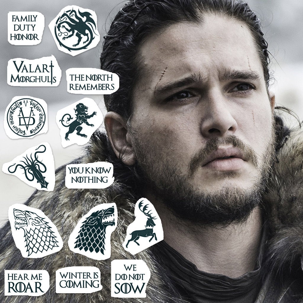 'Game Of Thrones' Tattoo Set