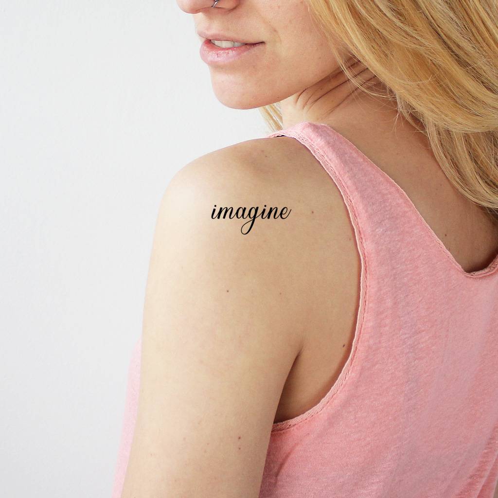 imagine script temporary tattoo