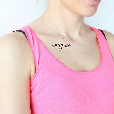 imagine word temporary tattoo