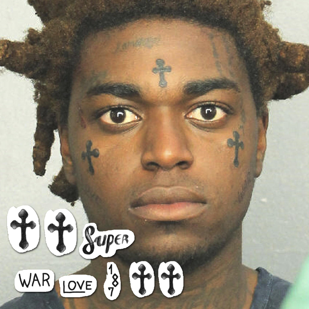 Kodak Black Temporary Face Tattoo Set (6 tattoos) TattooIcon