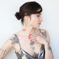 red lips temporary tattoo
