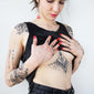 mandala sternum temporary tattoo