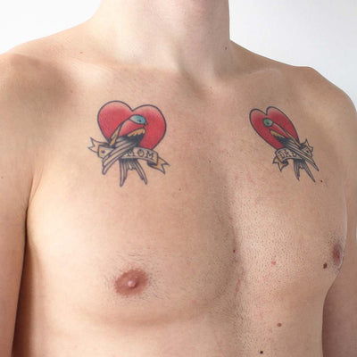 mom dad temporary tattoo