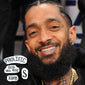 nipsey hussle temporary face tattoo