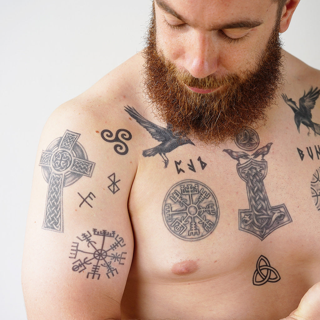 mjolnir chest tattoo