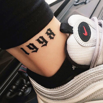 Old English Numbers Tattoo Set