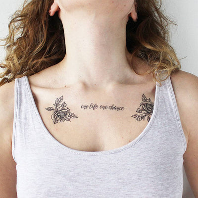 one life one chance temporary tattoo