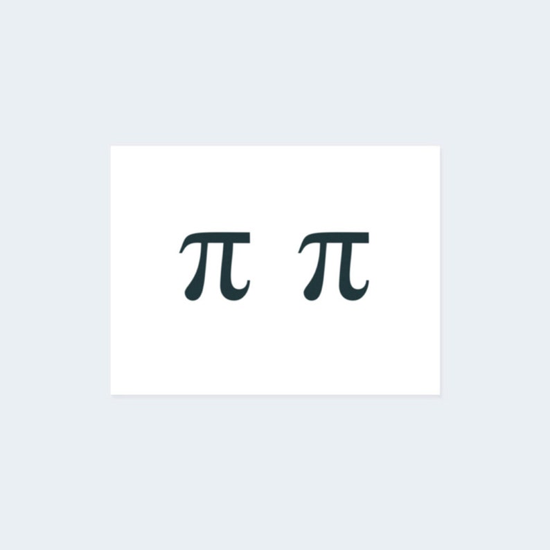 π Pi Symbol Tattoo (Set of 2)