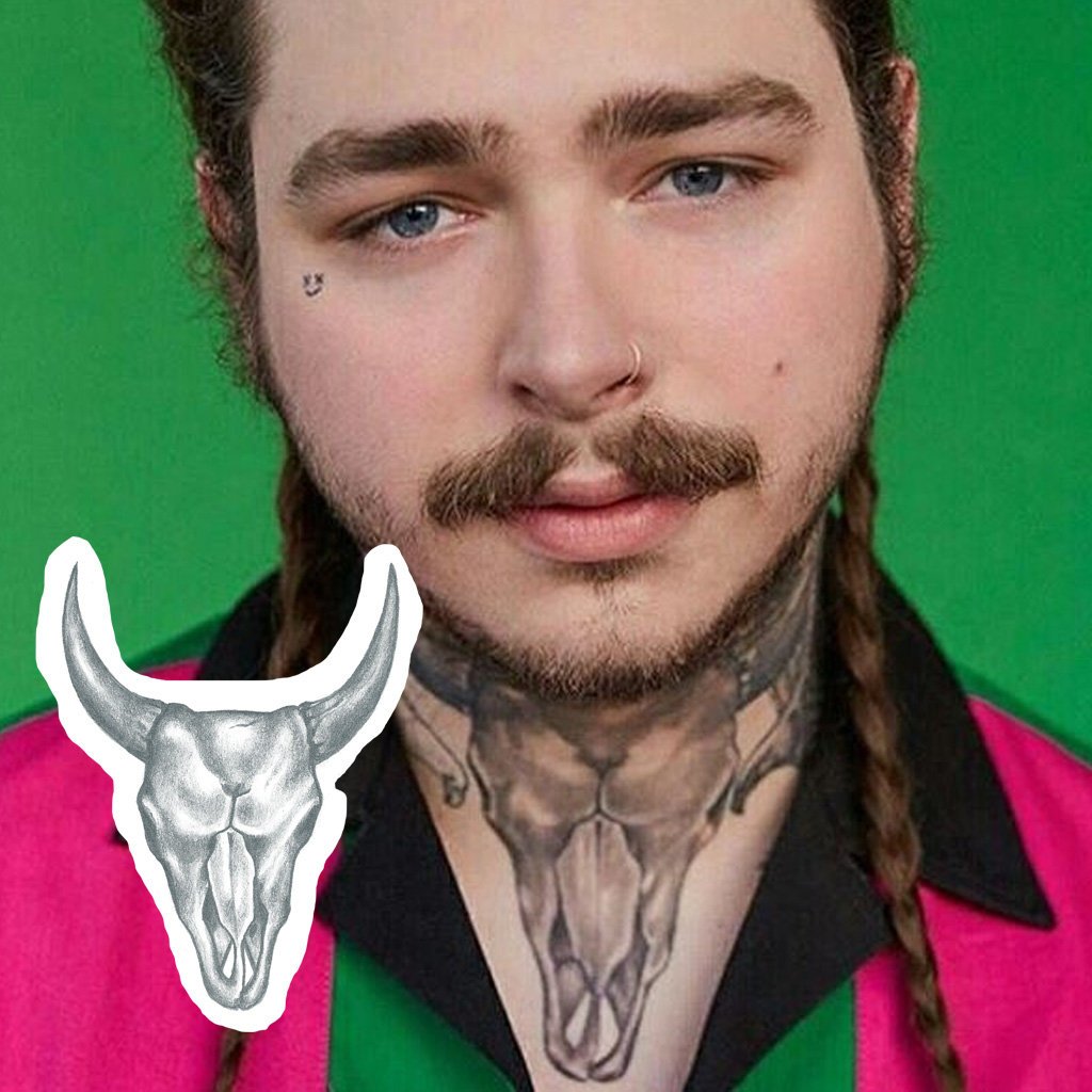 Post Malone Neck Tattoo TattooIcon