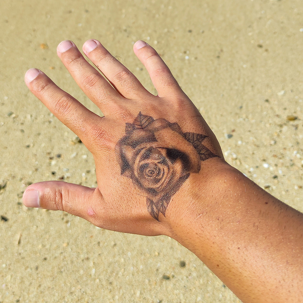 Rose Hand Tattoo  Realistic Temporary Tattoos – TattooIcon