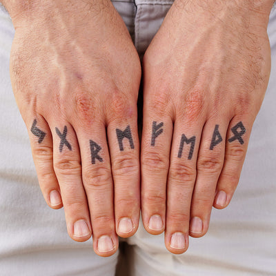 viking knuckle tattoos