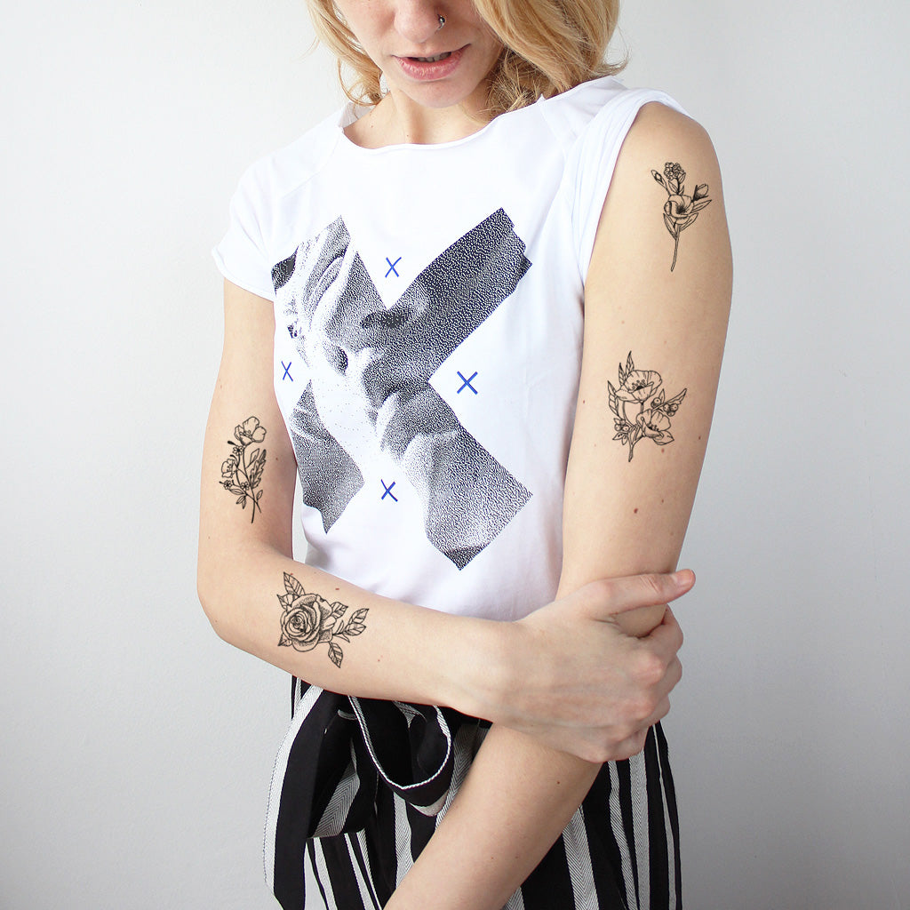 Blossoming Flowers Tattoo (Set of 4)