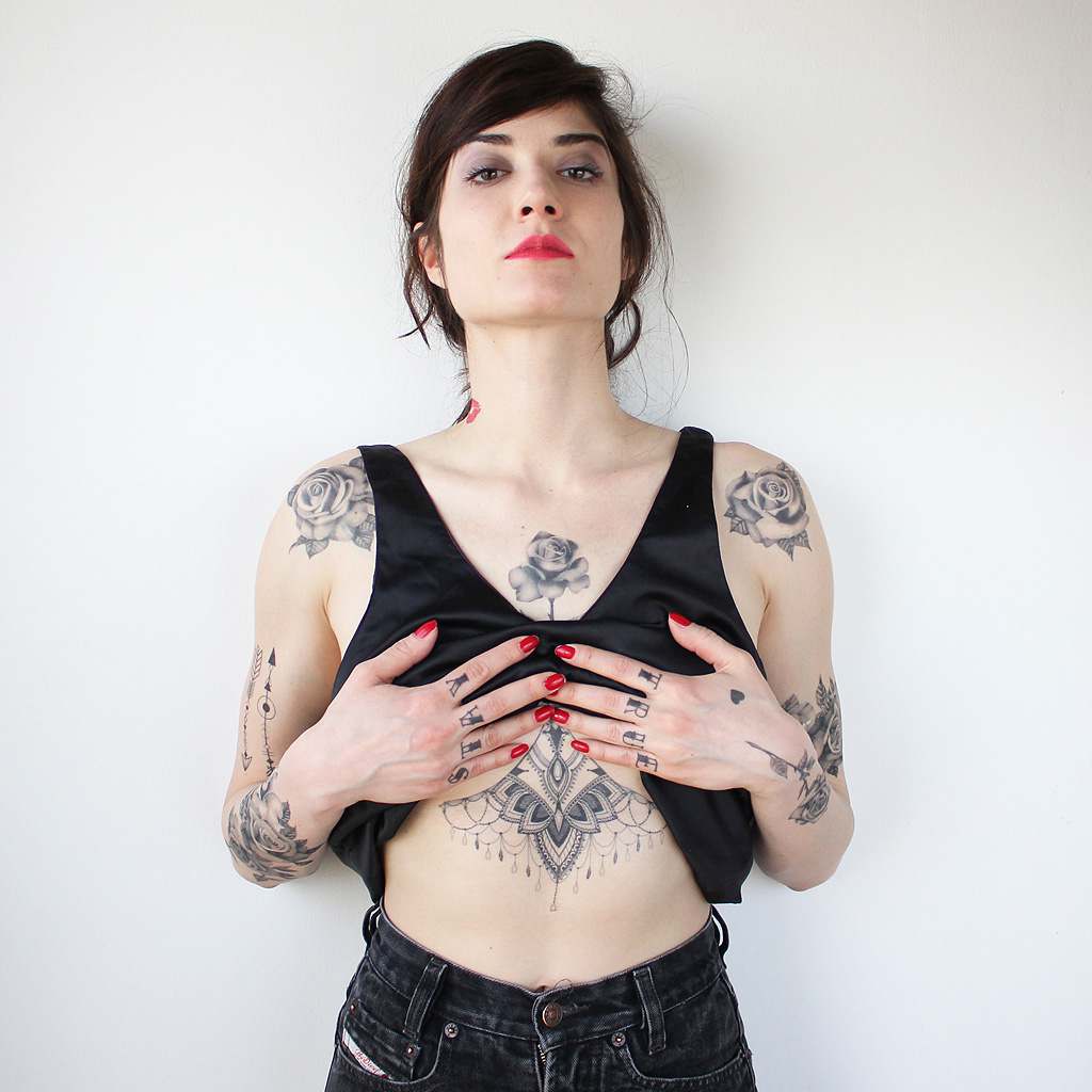 cute underboob temporary tattoo