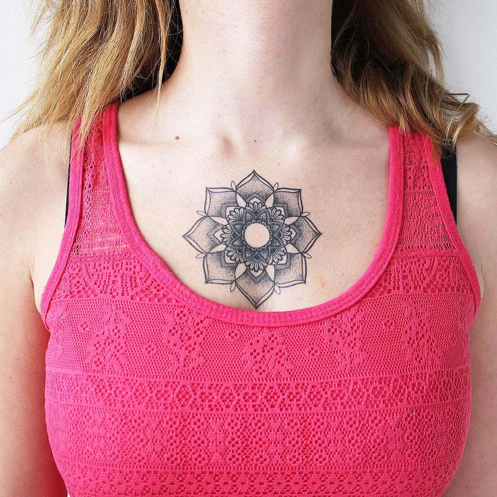 Mandala Flower Temporary Tattoo – TattooIcon