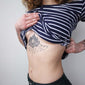 underboob sternum temporary tattoo