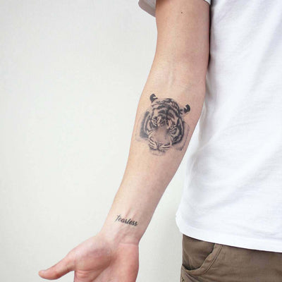 tiger forearm temporary tattoo