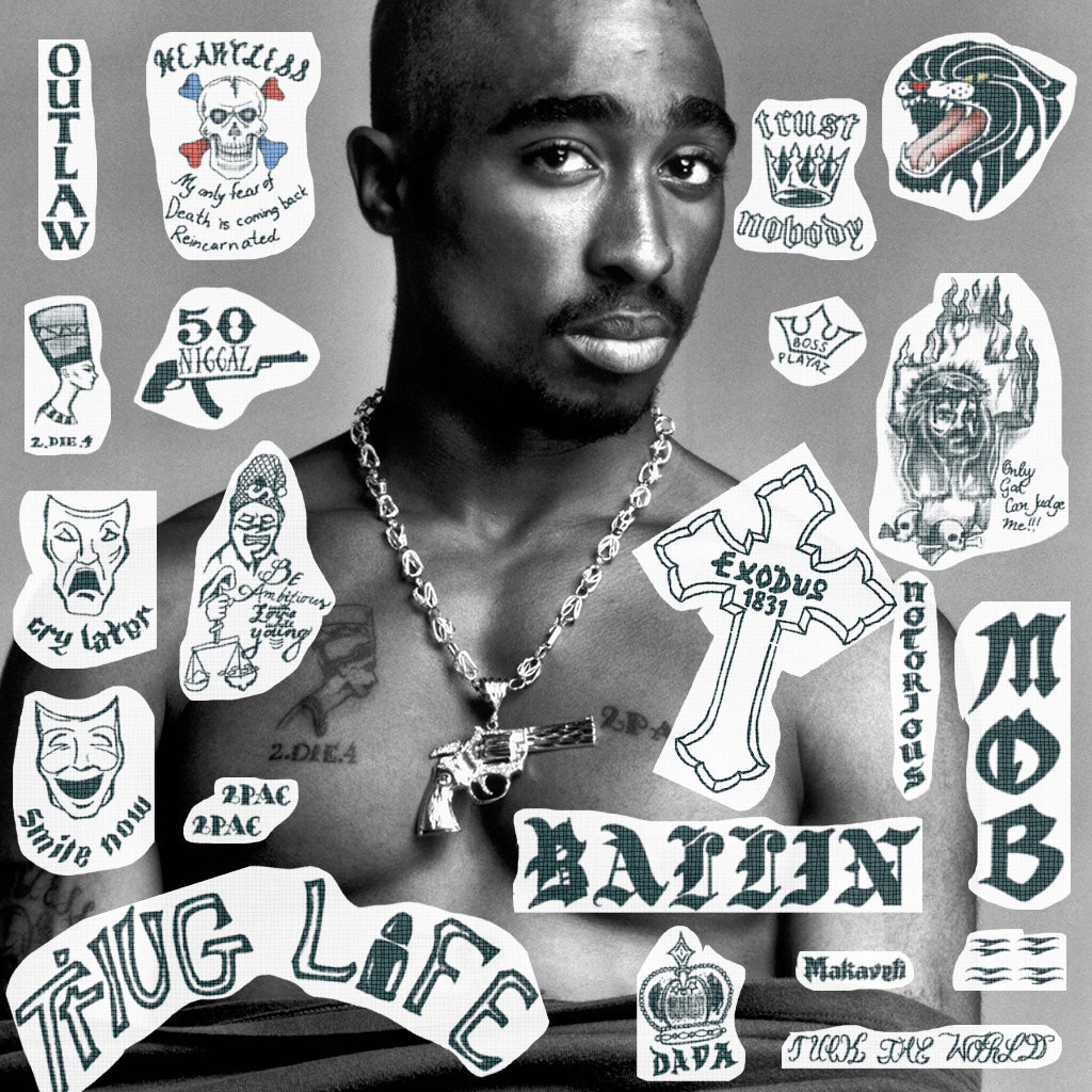 '2Pac' Tupac Temporary Tattoo Ultimate Set (Full Body Set) TattooIcon