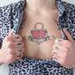 heart temporary tattoo