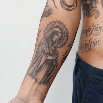 virgin mary tattoo