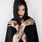 hanging bat tattoo witch