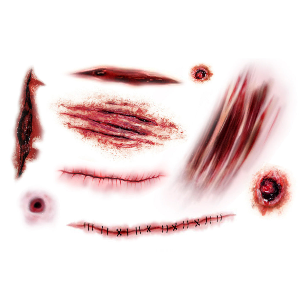 halloween scars temporary tattoo