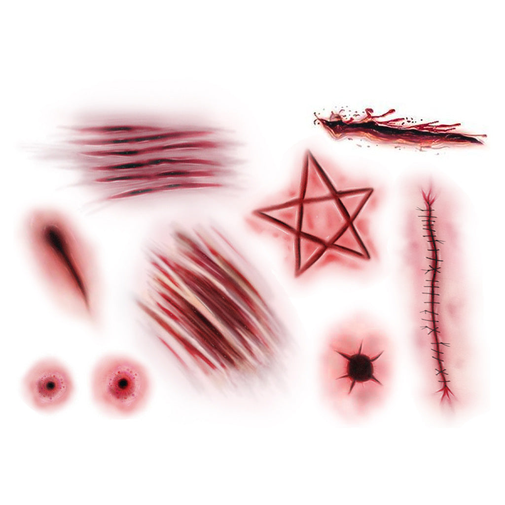 halloween wounds fake tattoo