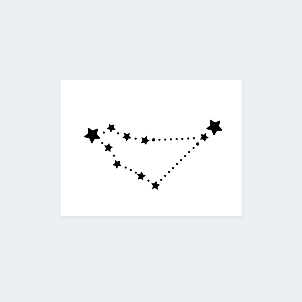 Capricorn Constellation Temporary Tattoo Set Tattoo Icon TattooIcon