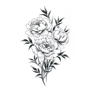 Gentle Peony Tattoo