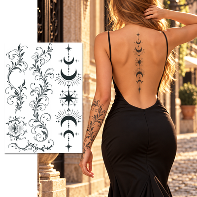 Feyre Arm & Back Tattoo Set