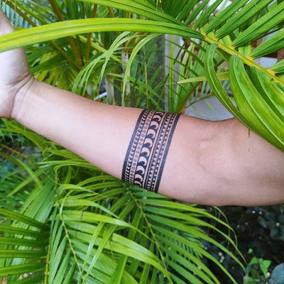Amazon.com : Polynesian Arm Band Tattoo - Arm Band Temporary Tattoo/Tonga :  Beauty & Personal Care