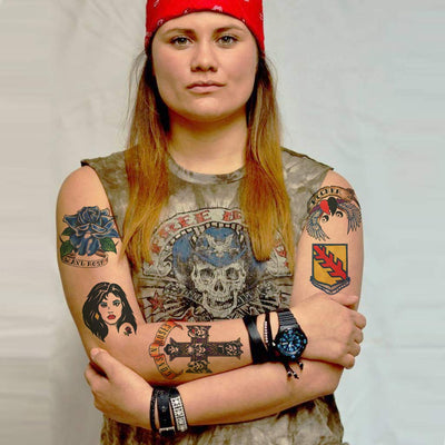 axl rose temporary tattoos set