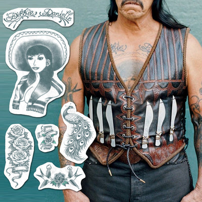 Machete Temporary Tattoos FULL SET