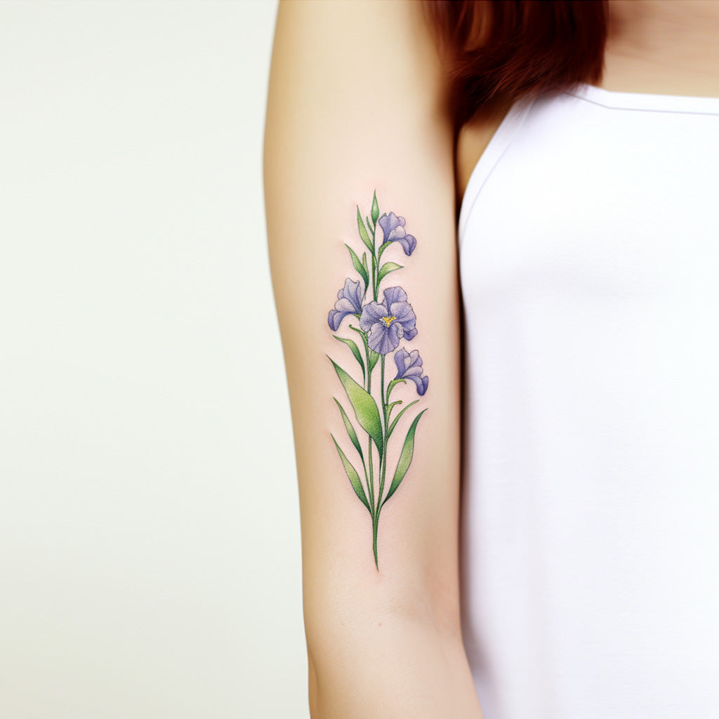 Iris Flower Tattoo (Set of 2) TattooIcon